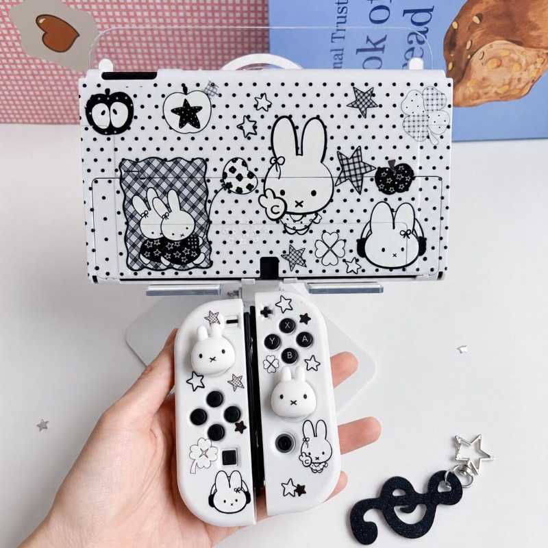 Gaming Console In - Niedliche Miffy-Schutzhülle für Nintendo Switch OLED,