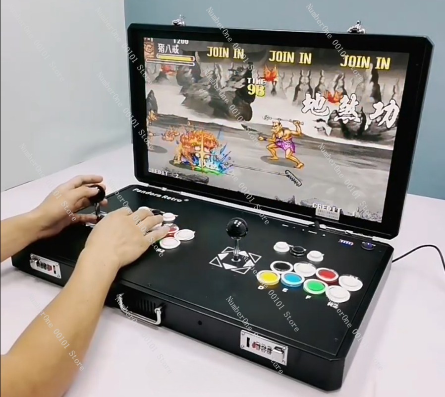 Gaming Console Tv - Tragbare Retro-Arcade-Spielkonsole, Dual-Joystick-Controller Kampfspielgerät mit integrierten